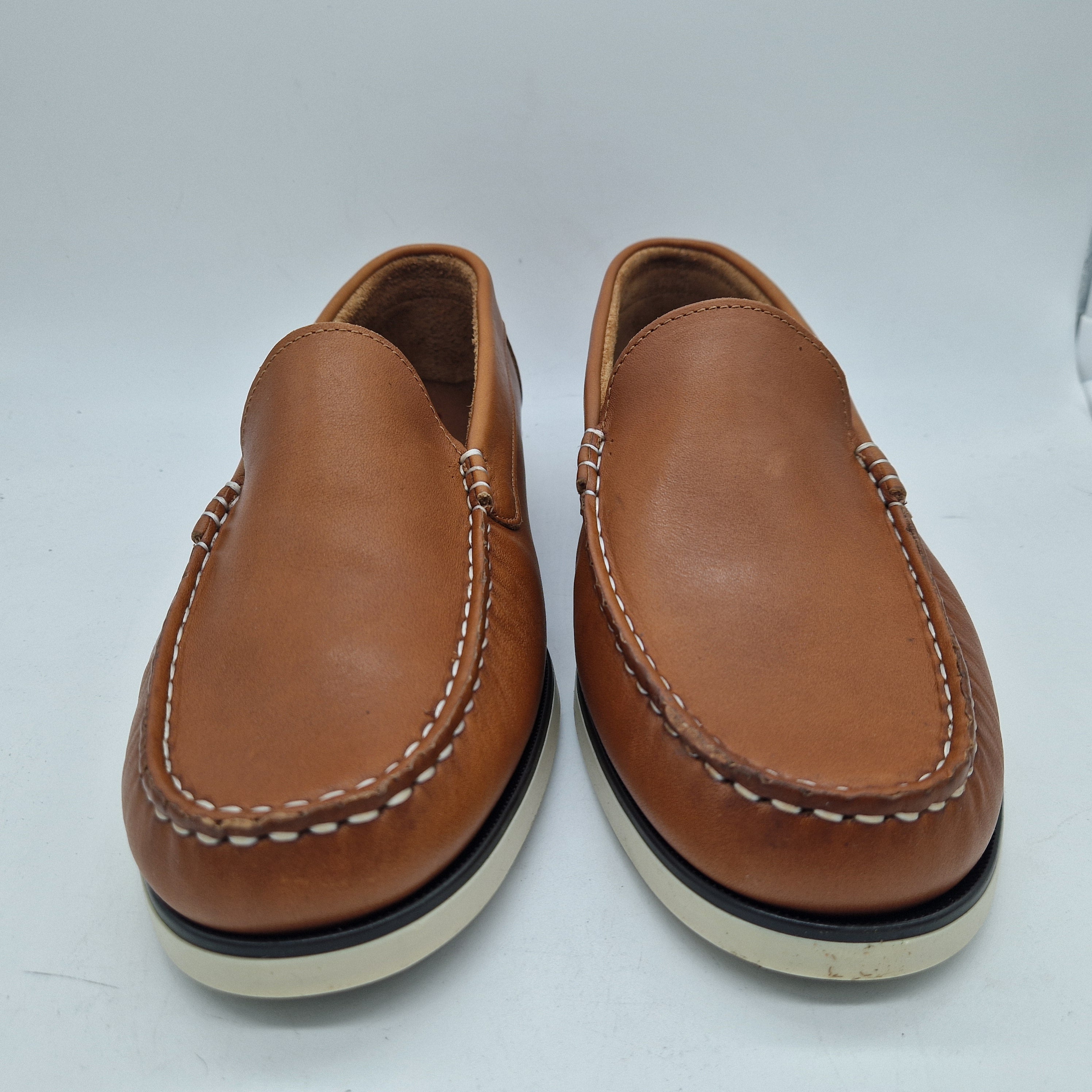 NAÚTICO PALA LISA EN PIEL CUERO - 72414