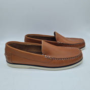 NAÚTICO PALA LISA EN PIEL CUERO - 72414