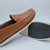 NAÚTICO PALA LISA EN PIEL CUERO - 72414