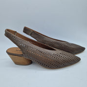 SALÓN TROQUELADO EN PIEL TAUPE - 72454