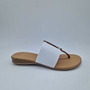 SANDALIA DE DEDO EN TEJIDO ELÁSTICO BLANCO - 72554