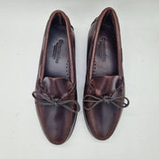 Mocasines de lazo en piel marrón de Mocasines 1901, calzado elegante para mujer, con diseño clásico y cómodo.