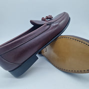 CASTELLANO DE BORLAS EN PIEL BURDEOS - 72702