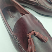 CASTELLANO DE BORLAS EN PIEL BURDEOS - 72702