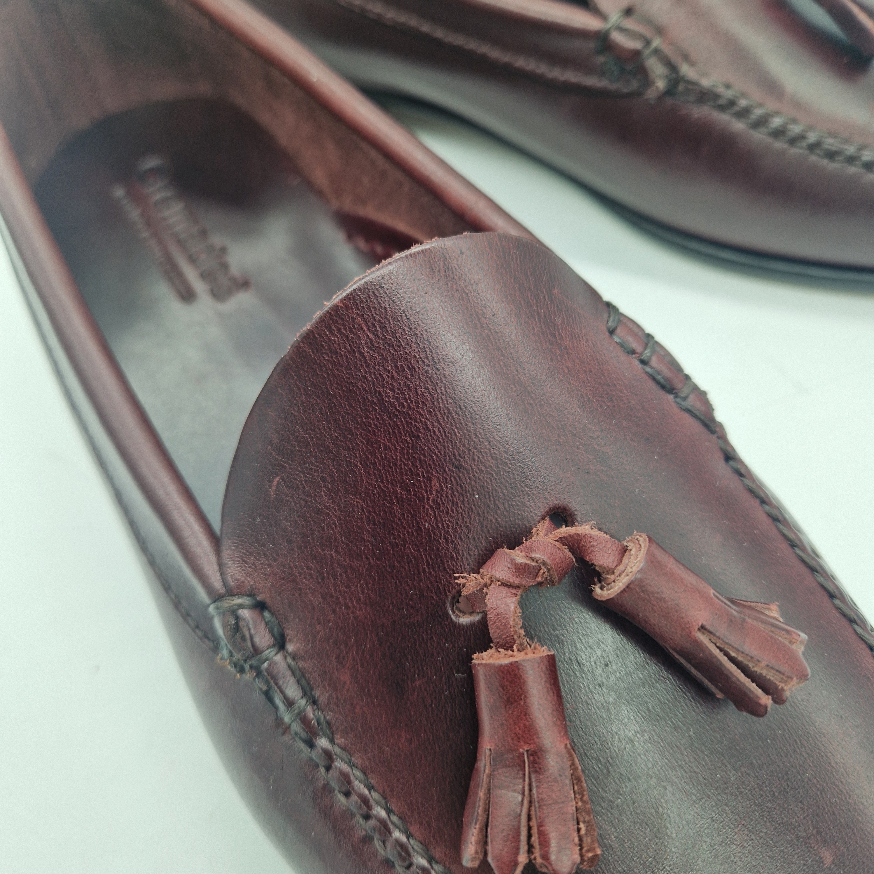 CASTELLANO DE BORLAS EN PIEL BURDEOS - 72702