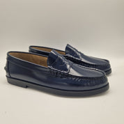 MOCASÍN EN PIEL MARINO