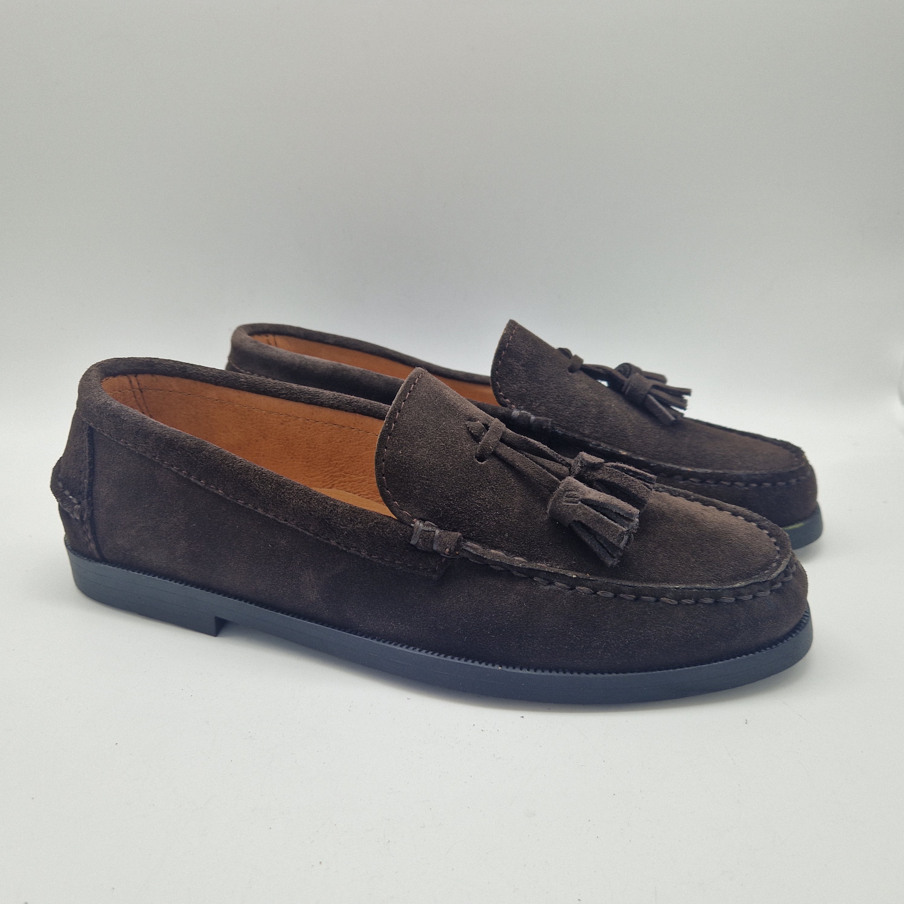 MOCASÍN EN SERRAJE MARRÓN