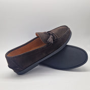MOCASÍN EN SERRAJE MARRÓN