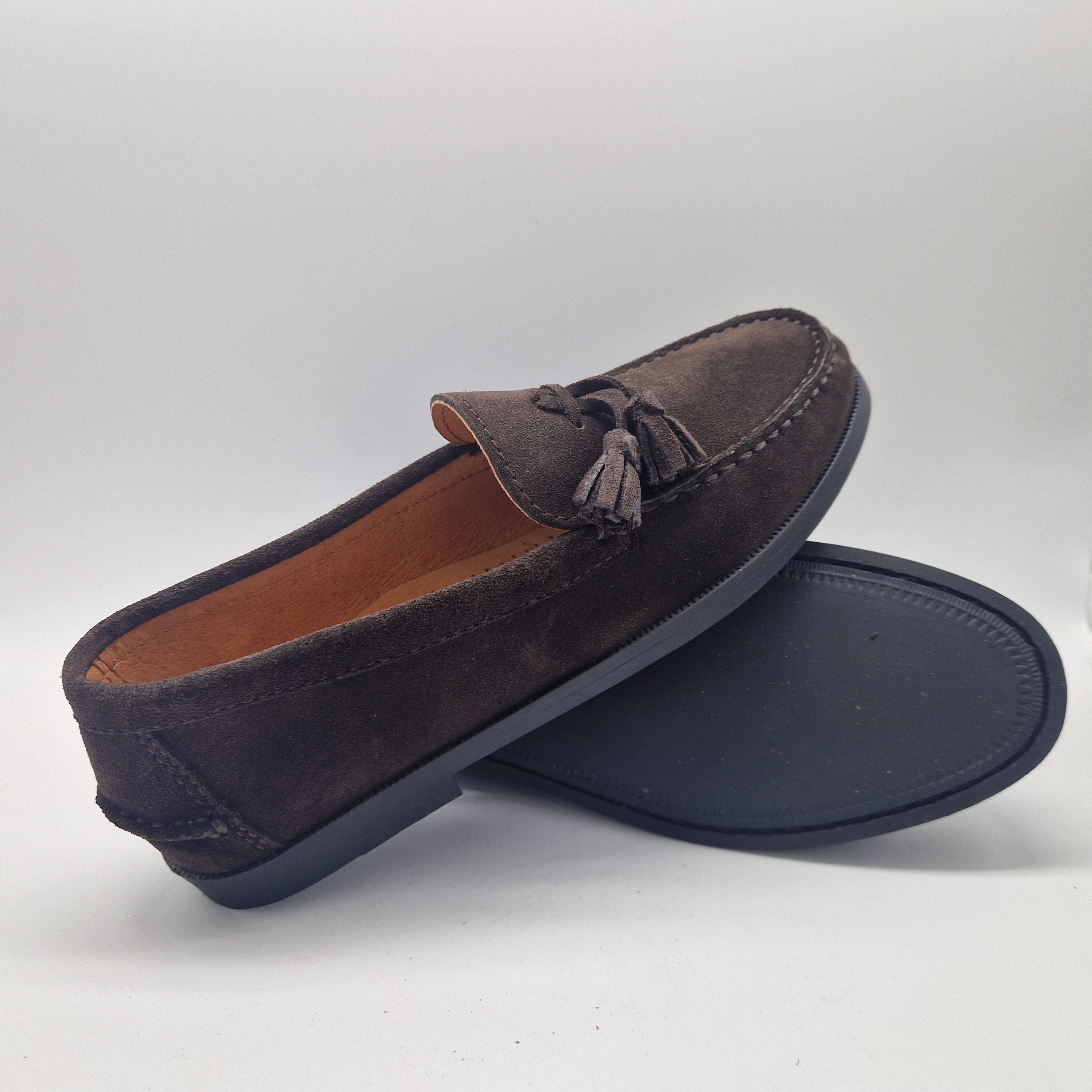 MOCASÍN EN SERRAJE MARRÓN