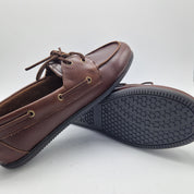 NAÚTICO EN PIEL ENGRASADA MARRÓN - 72791