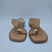 SANDALIA DEDO EN SERRAJE CAMEL - 72889