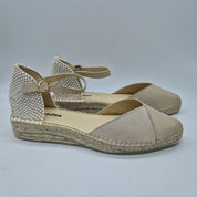 SANDALIA EN ANTE Y PIEL BEIGE - 73093