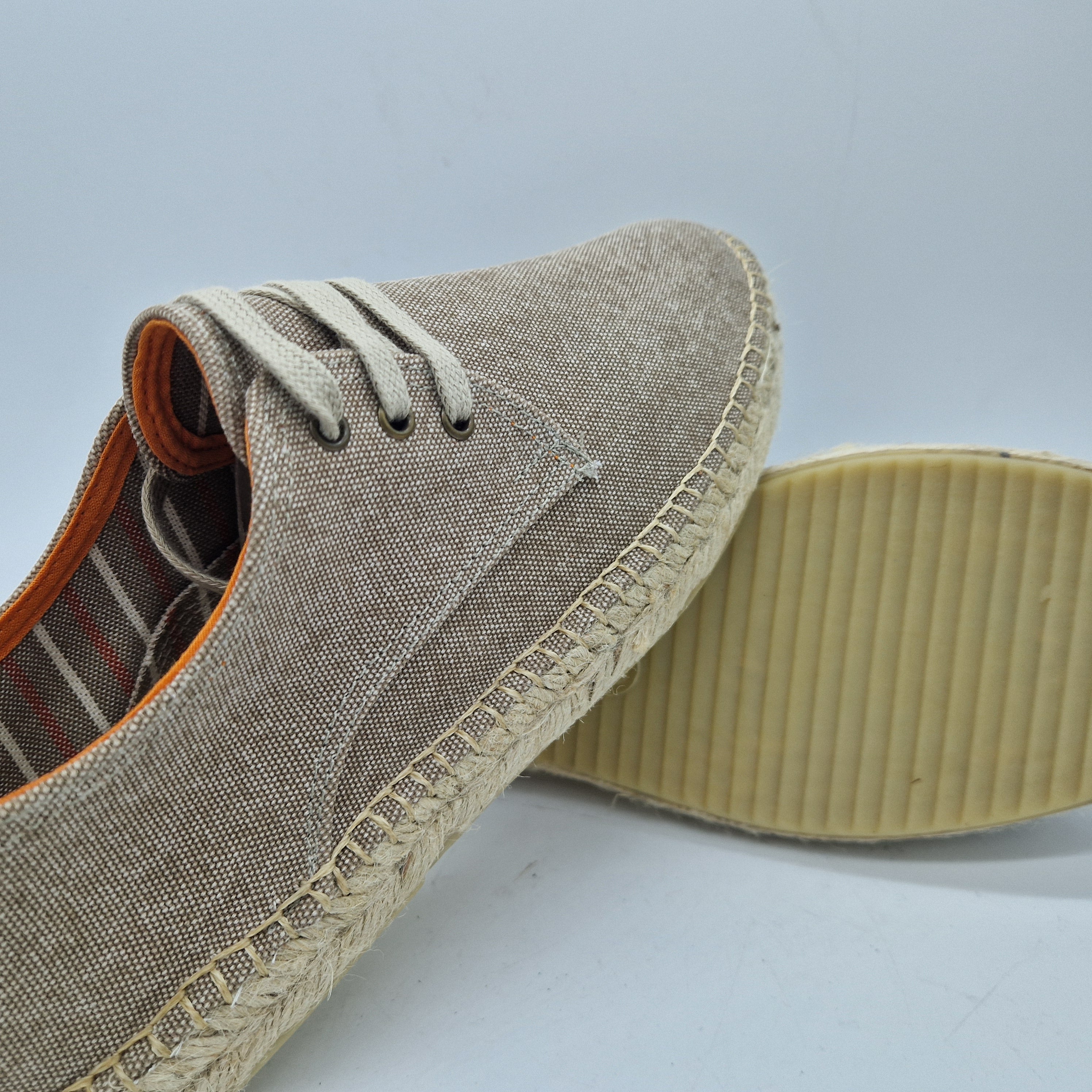 ZAPATILLA DE ESPARTO EN TEJIDO BEIGE - 73113