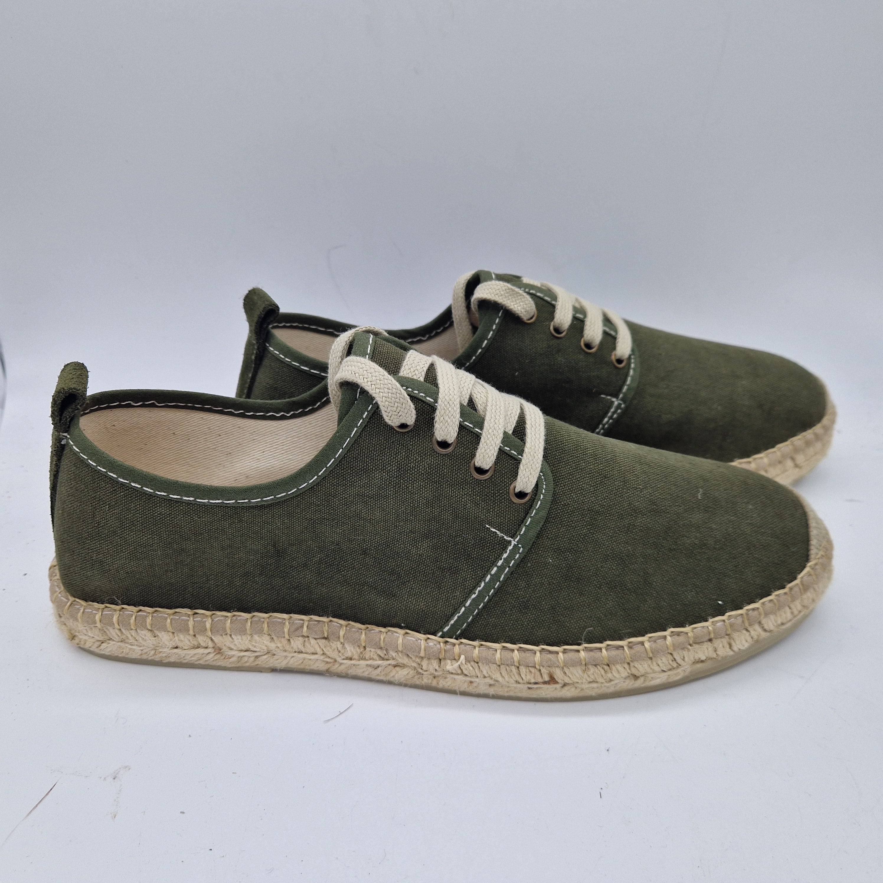 ZAPATILLA DE ESPARTO EN TEJIDO KAKI - 73115