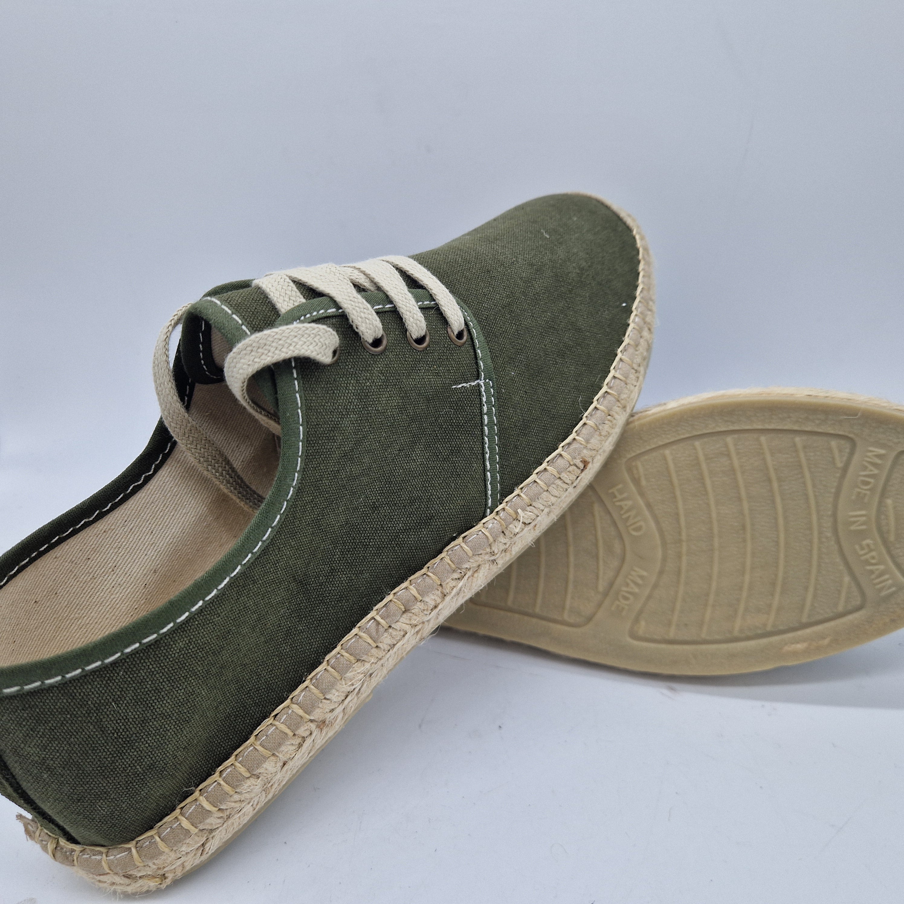 ZAPATILLA DE ESPARTO EN TEJIDO KAKI - 73115
