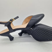 SALÓN DESTALONADO EN PIEL NEGRA - 73139