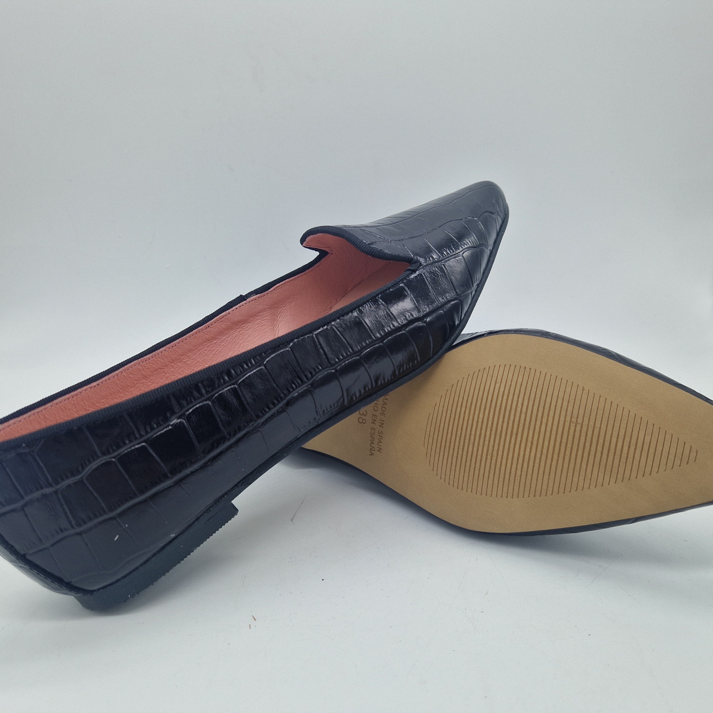 COPETE EN PIEL GRABADA NEGRO - 73276