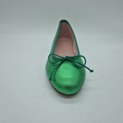 BAILARINA EN PIEL PLATINO VERDE - 73321