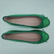 BAILARINA EN PIEL PLATINO VERDE - 73321