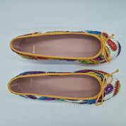 BAILARINA EN BORDADO DE COLORES - 73322 - Calzados Cremades