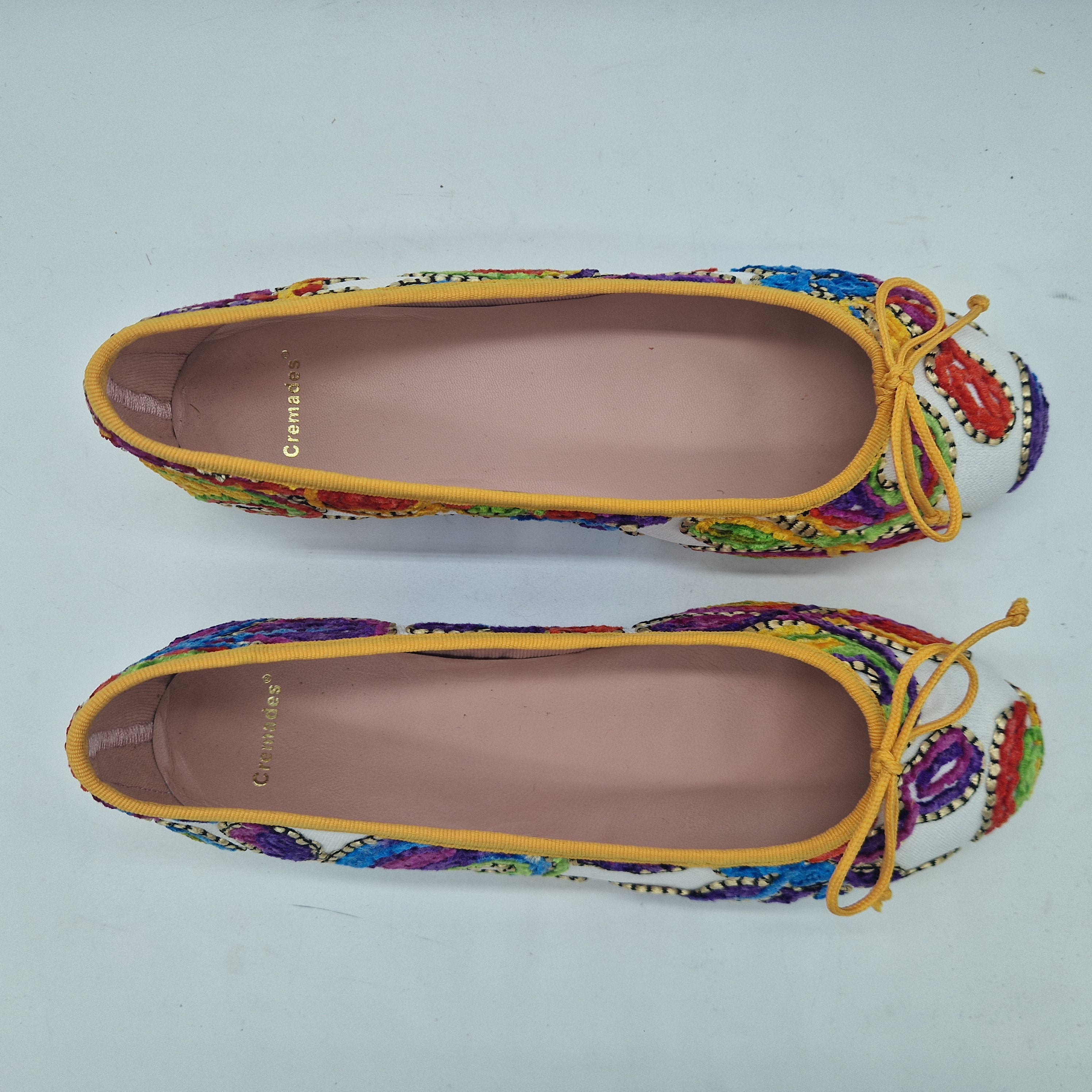 BAILARINA EN BORDADO DE COLORES - 73322 - Calzados Cremades