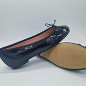 BAILARINA EN PIEL GRABADA NEGRO - 73346