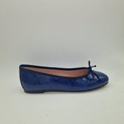 BAILARINA EN PIEL GRABADA MARINO - 73347