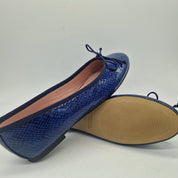 BAILARINA EN PIEL GRABADA MARINO - 73347