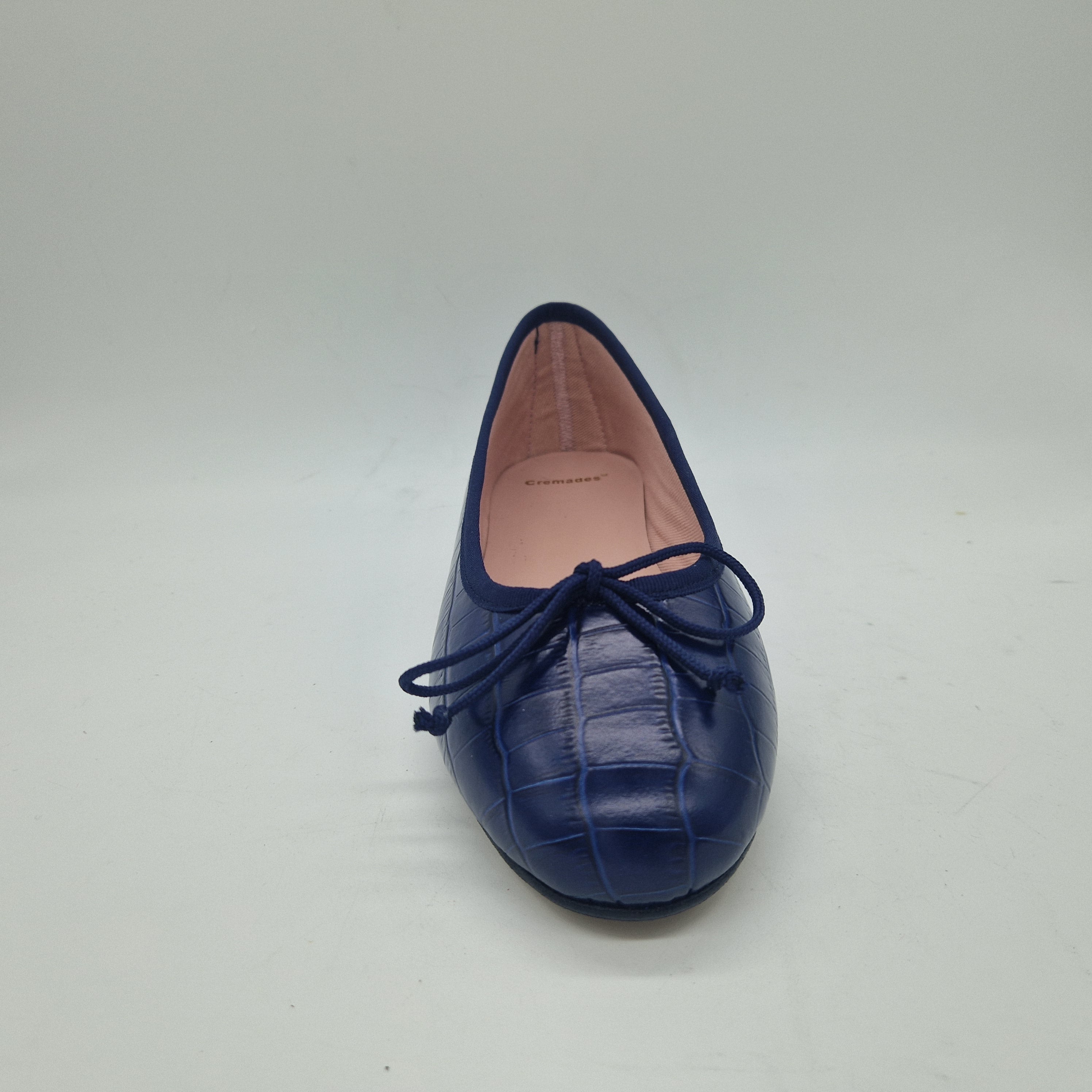 BAILARINA EN PIEL GRABADA MARINO - 73350