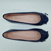 BAILARINA CON PUNTERA EN PIEL MARINO - 73356