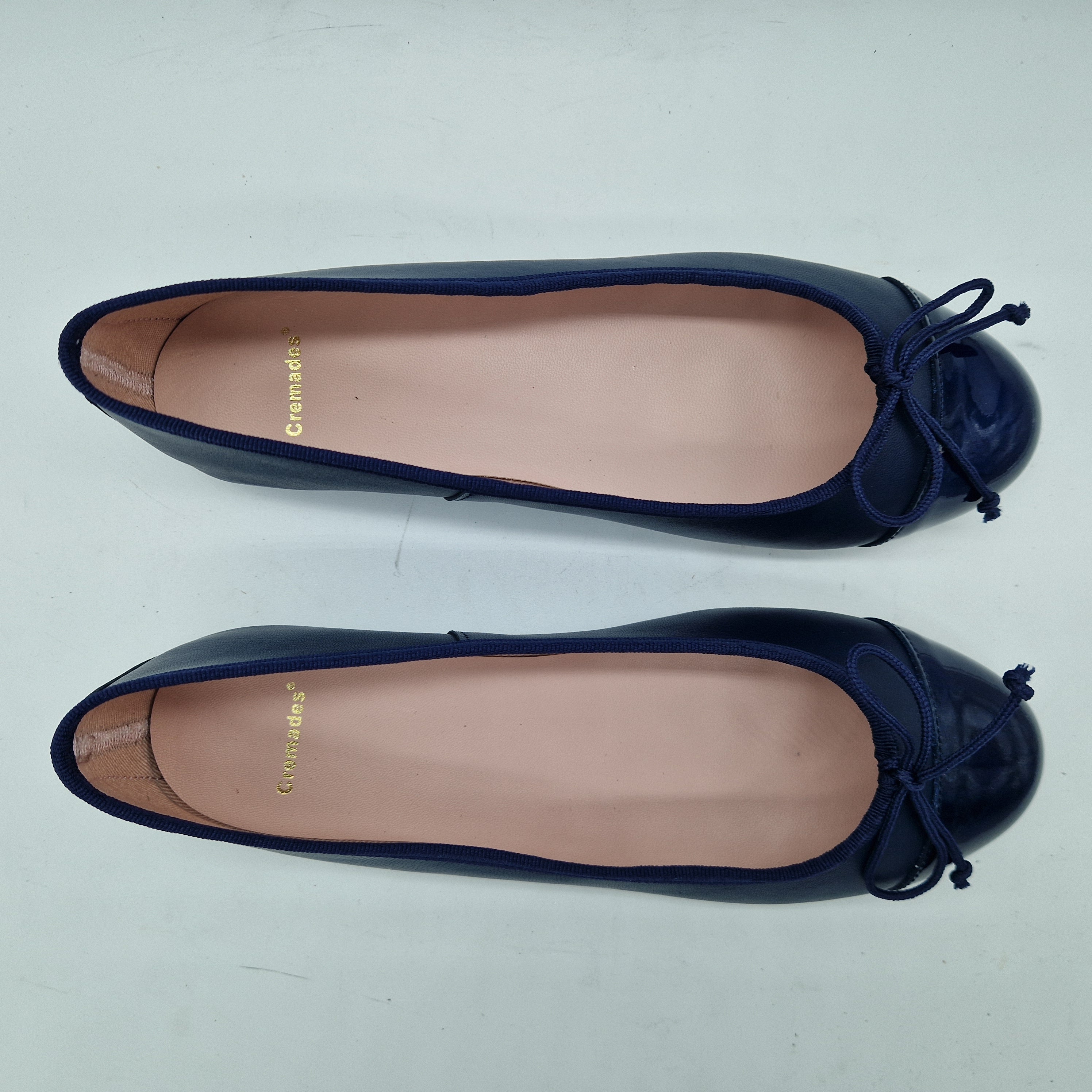 BAILARINA CON PUNTERA EN PIEL MARINO - 73356