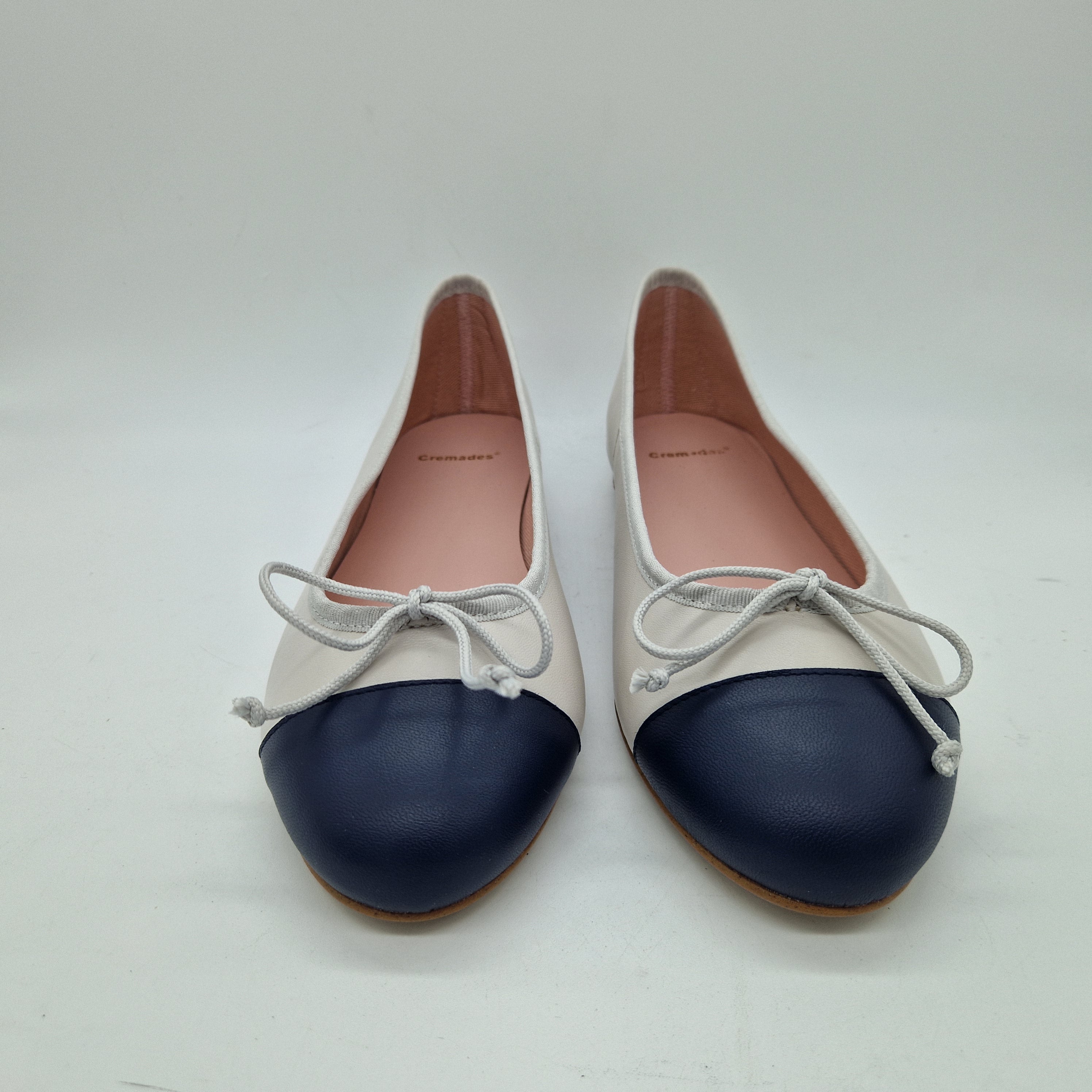 BAILARINA CON PUNTERA EN PIEL BLANCO SUCIO - 73358