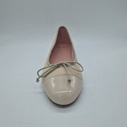 BAILARINA EN PIEL BEIGE Y PUNTERA BEIGE - 73360