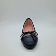 BAILARINA EN PIEL EFECTO SERPIENTE Y PUNTERA NEGRA - 73362