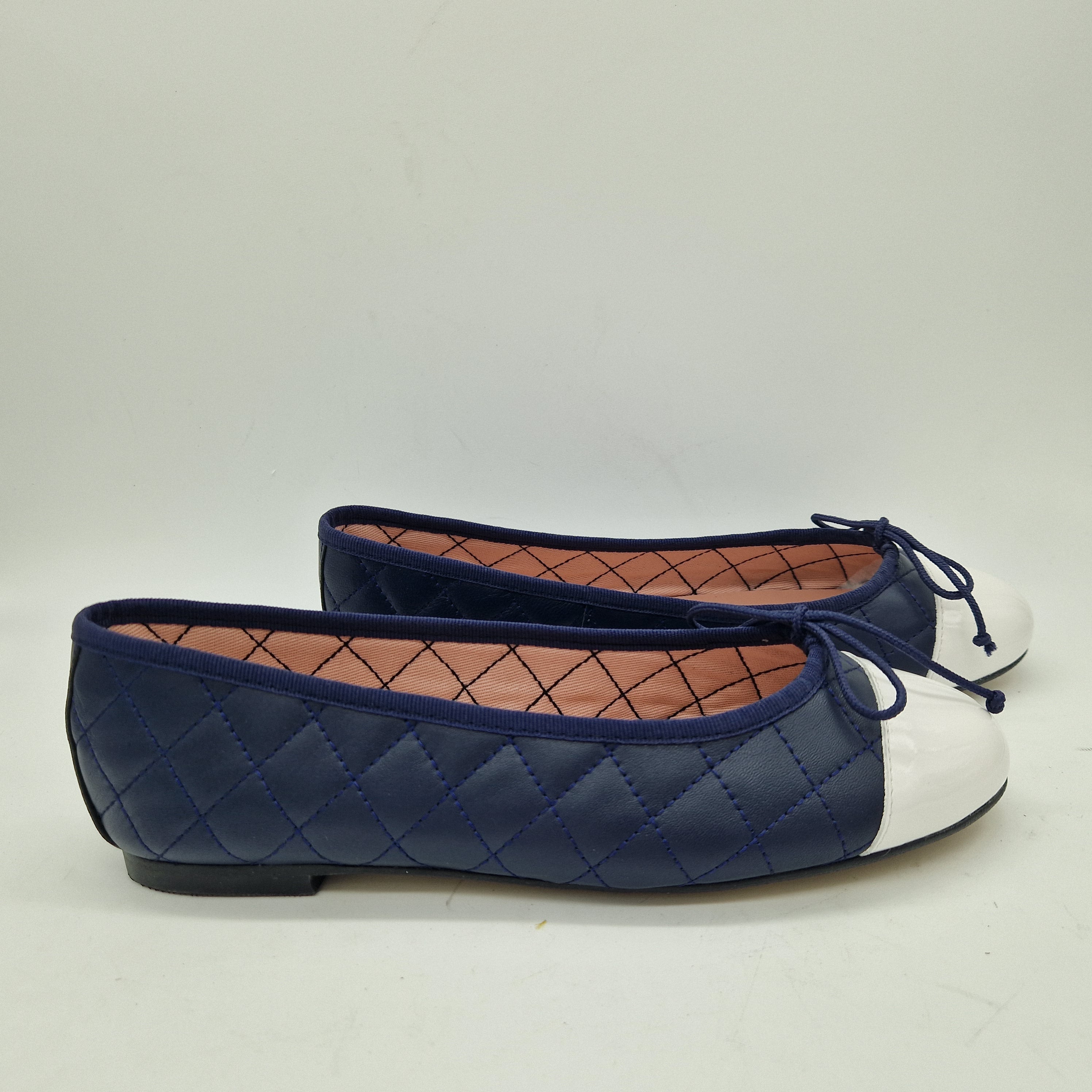 BAILARINA ACOLCHADA EN PIEL MARINO - 73375