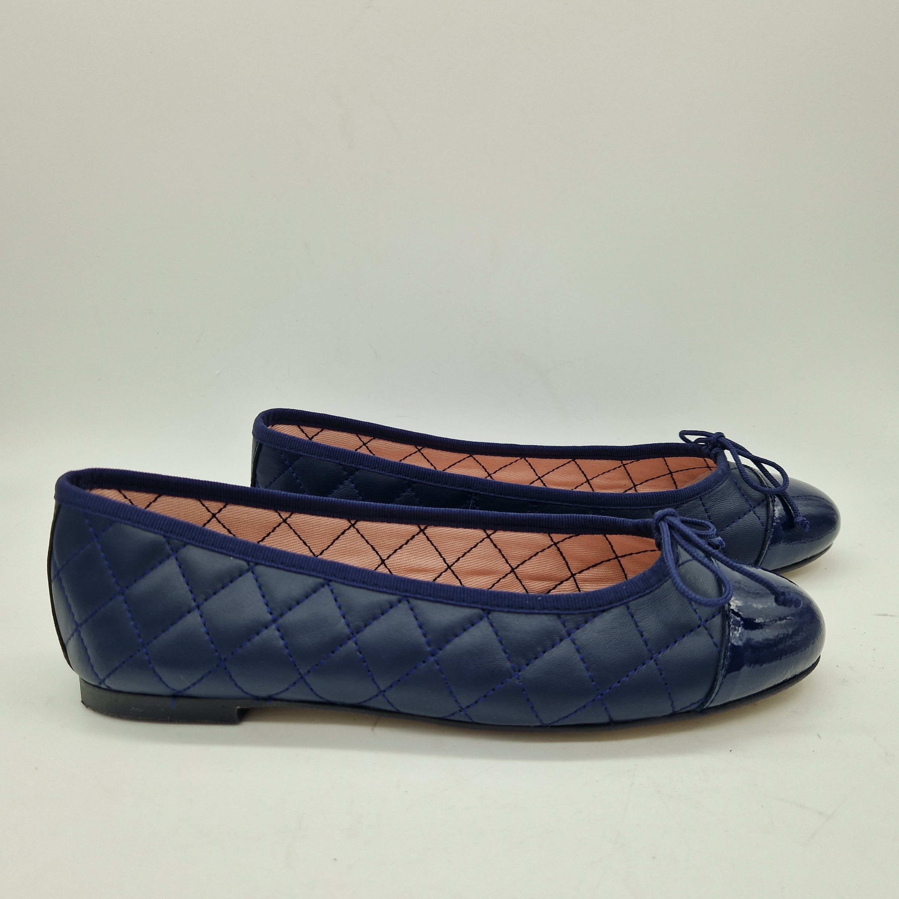 BAILARINA ACOLCHADA EN PIEL MARINO - 73376