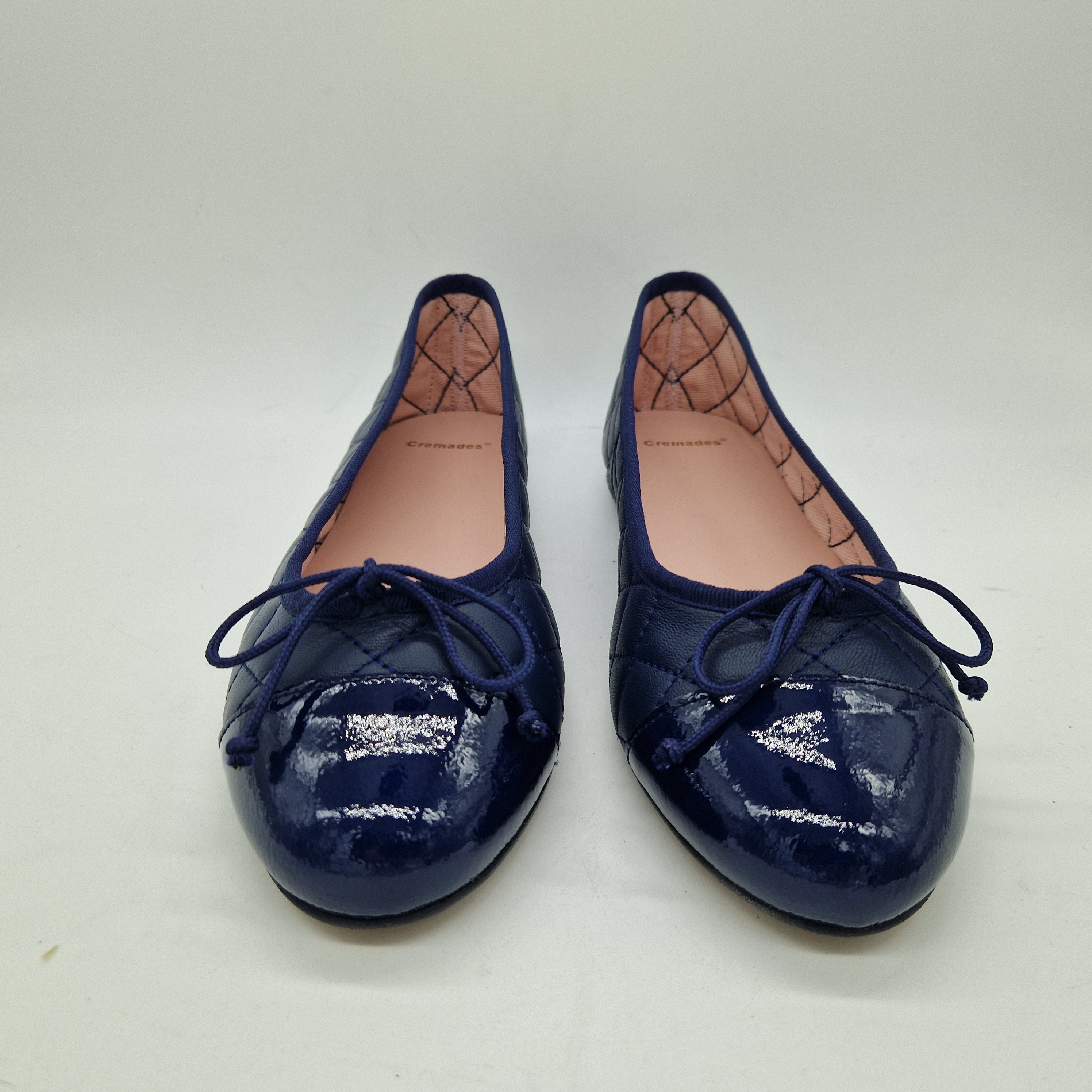 BAILARINA ACOLCHADA EN PIEL MARINO - 73376