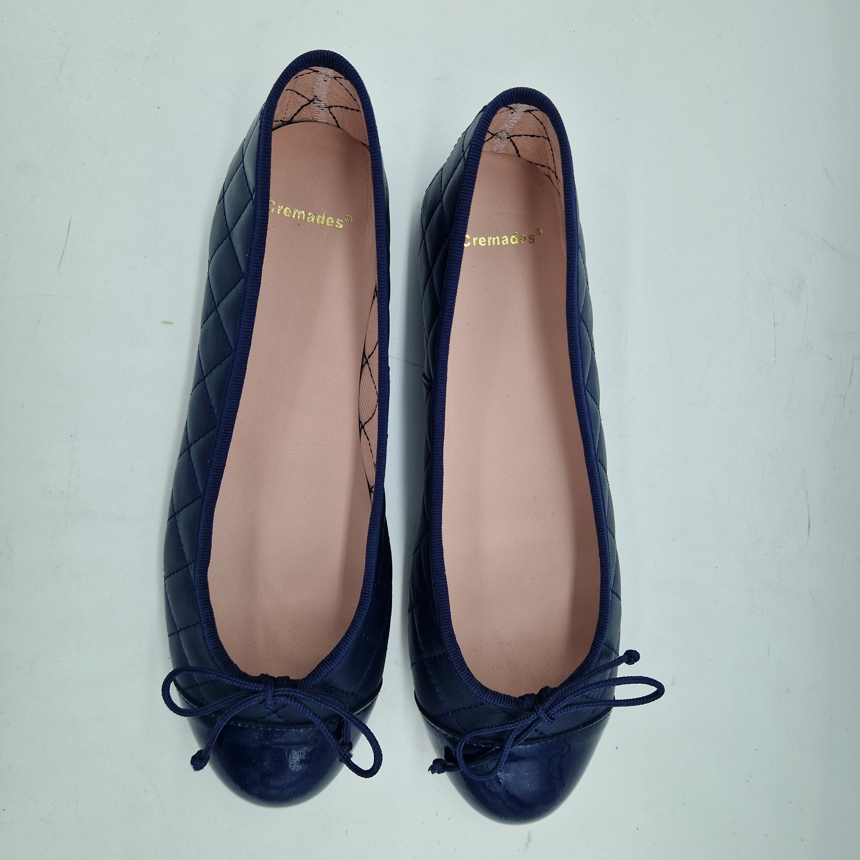 BAILARINA ACOLCHADA EN PIEL MARINO - 73376