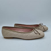 BAILARINA ACOLCHADA EN PIEL BEIGE - 73469