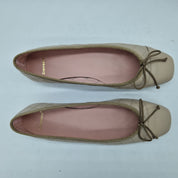BAILARINA ACOLCHADA EN PIEL BEIGE - 73469