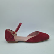 SANDALIA EN ANTE ROJO - 73477