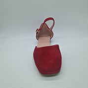 SANDALIA EN ANTE ROJO - 73477