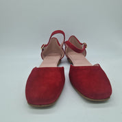 SANDALIA EN ANTE ROJO - 73477