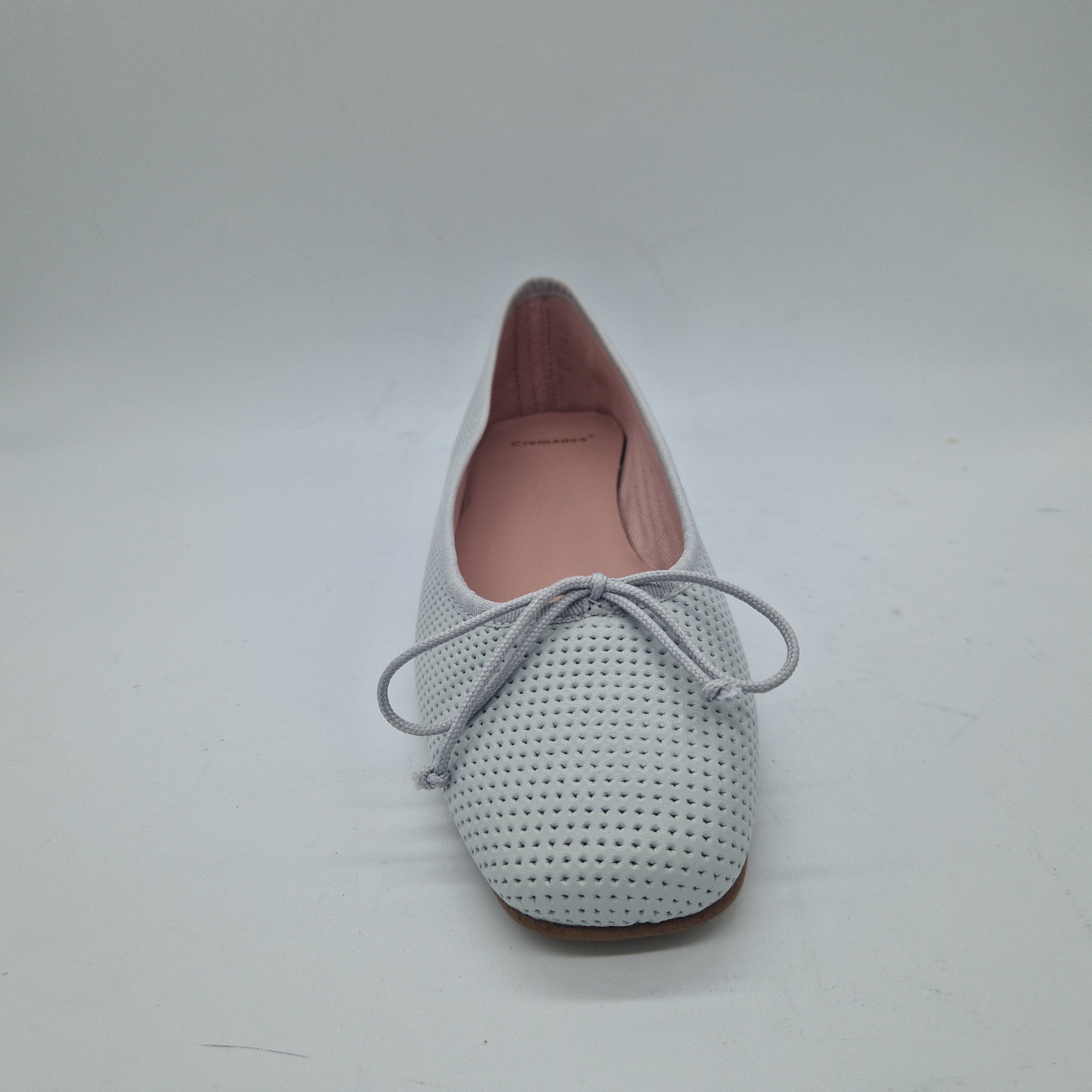 BAILARINA EN PIEL PUNTEADA BLANCO - 73504