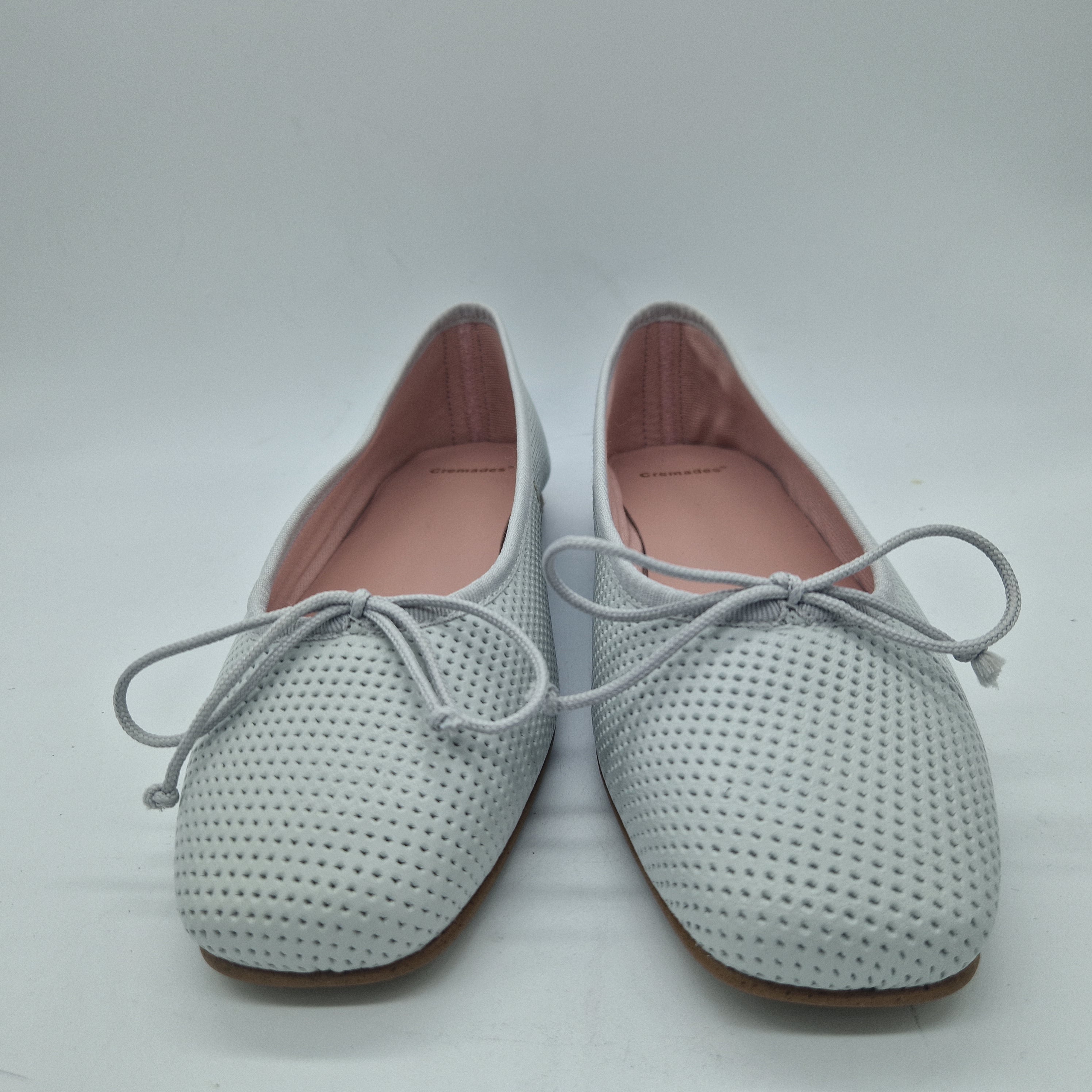 BAILARINA EN PIEL PUNTEADA BLANCO - 73504