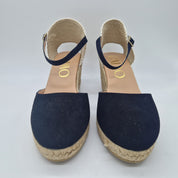 CUÑA ESPARTO EN ANTE NEGRO - 73641