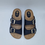 Sandalias negras de piel Interbios 2 HBillas, estilo cómodo y elegante para mujer.