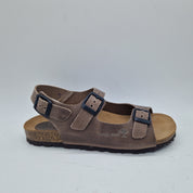 SANDALIA 2 HEBILLAS Y TRASERA EN TAUPE - 74032