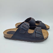 Sandalias de 2 hebillas en marrón de la marca INTERBIOS, con diseño cómodo y estilo casual.