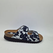 SANDALIA 2 HEBILLAS EN PIEL EFECTO VACA - 74052